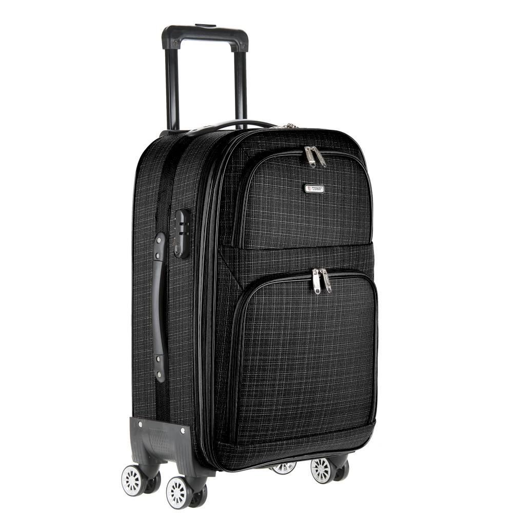 Mala De Viagem Média Em Tecido Conexão Tonin 1978 - Preto