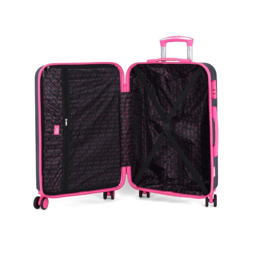 Mala Para Viagem De Bordo Abs 360° Barbie Luxcel  - Preto