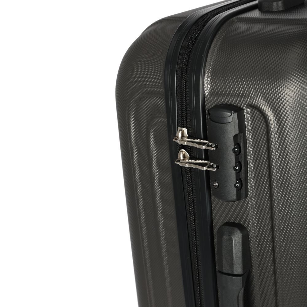 Mala Para Viagem De Bordo Abs 360° Geneva Luxcel - Grafite