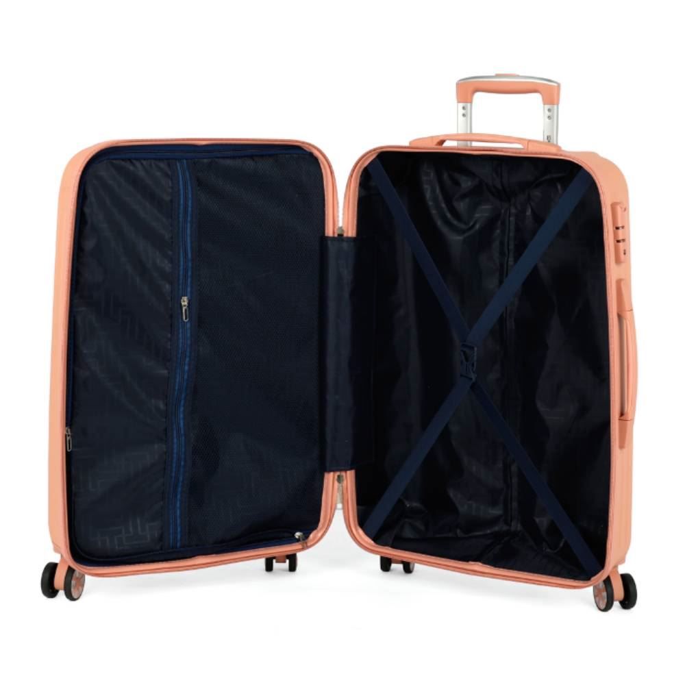 Mala Para Viagem De Bordo Abs 360° Geneva Polo King - Rose