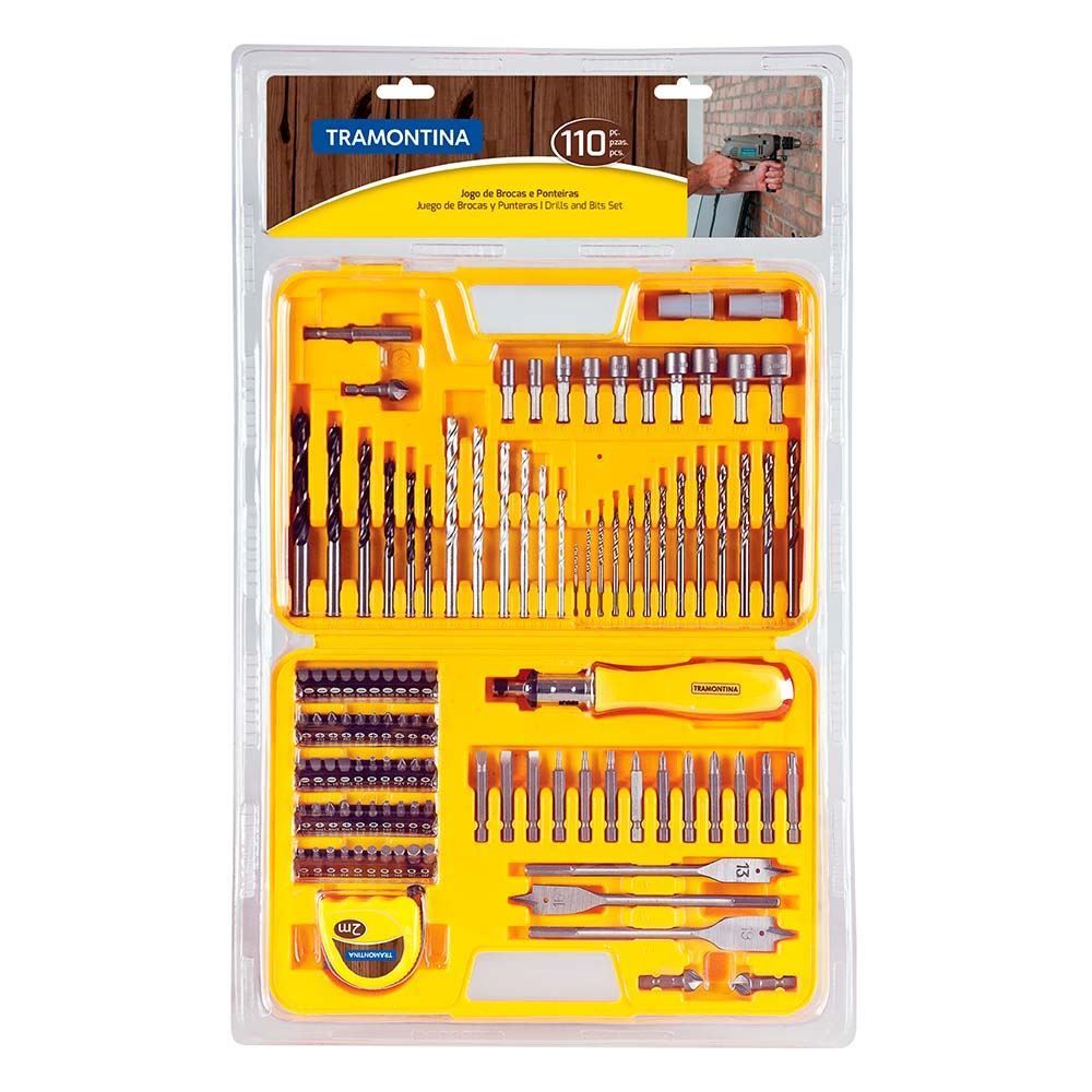 Maleta com Brocas e Ponteiras 110 peças Tramontina - 43145/110