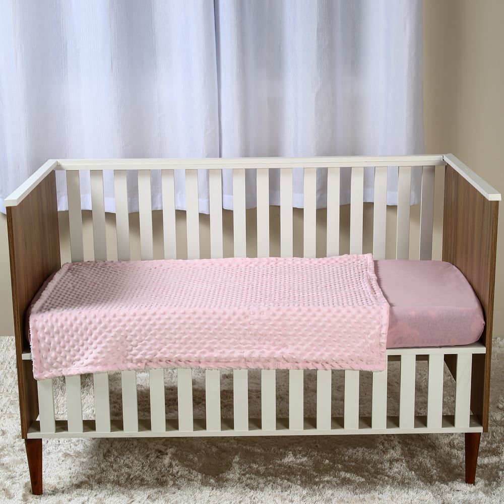 Manta Cobertor Para Bebê Popcorn Camesa 1 Pç - Rosa
