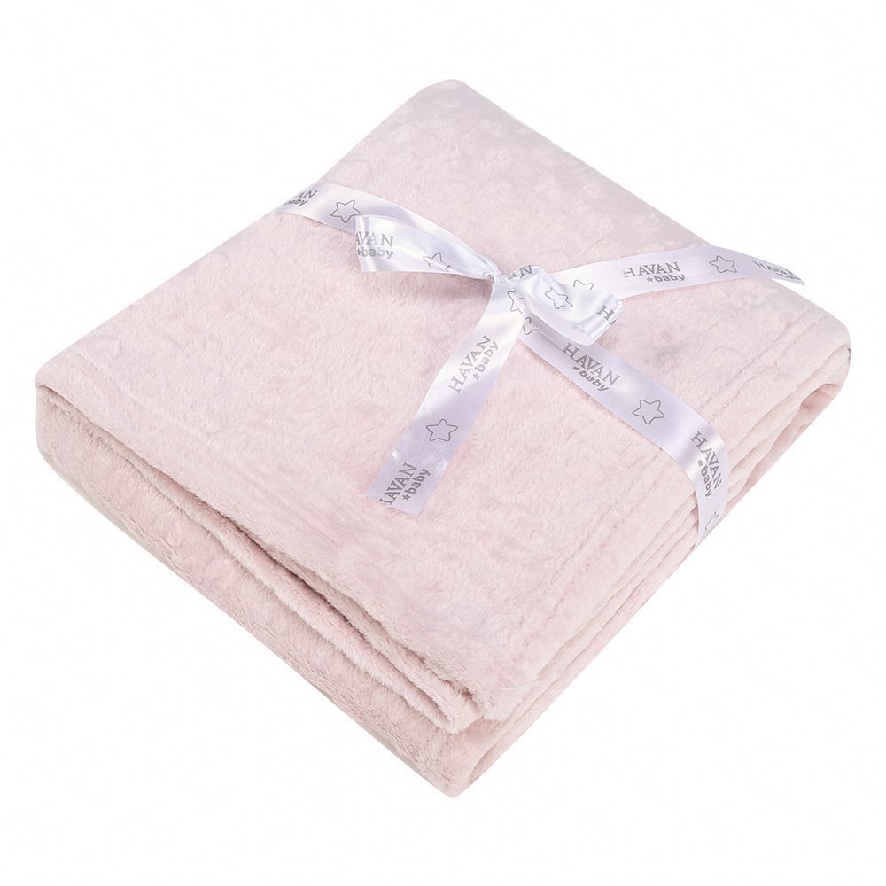 Manta De Bebê Microfibra 100% Poliéster Pop Corn Havan Baby - Rosa Claro