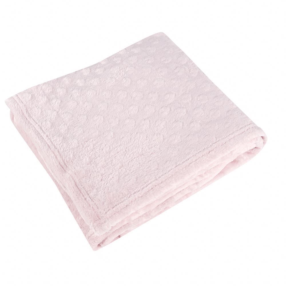Manta De Bebê Microfibra 100% Poliéster Pop Corn Havan Baby - Rosa Claro