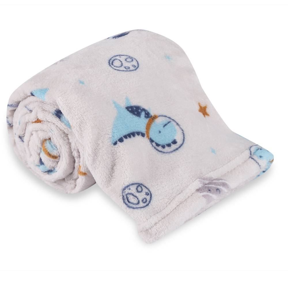 Manta De Bebe Microfibra 90X110 Cm Havan Baby 1 Pç - Dino Espacial