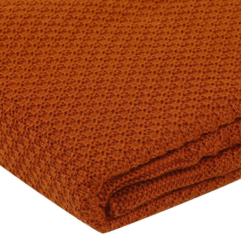 Manta Peseira Tricot Versalhes 100% Poliéster Havan Casa - Terracota 