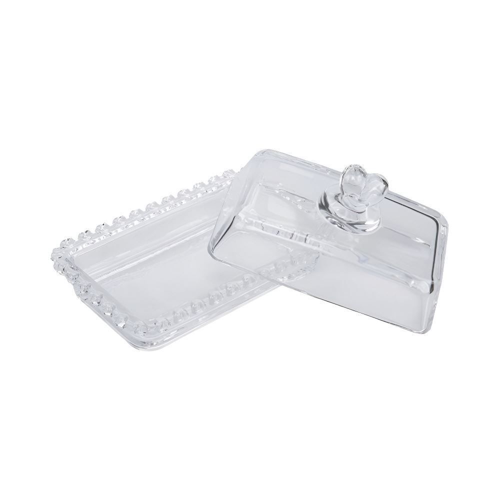 Manteigueira Com Tampa Coração Lyor 17 Cm - Cristal