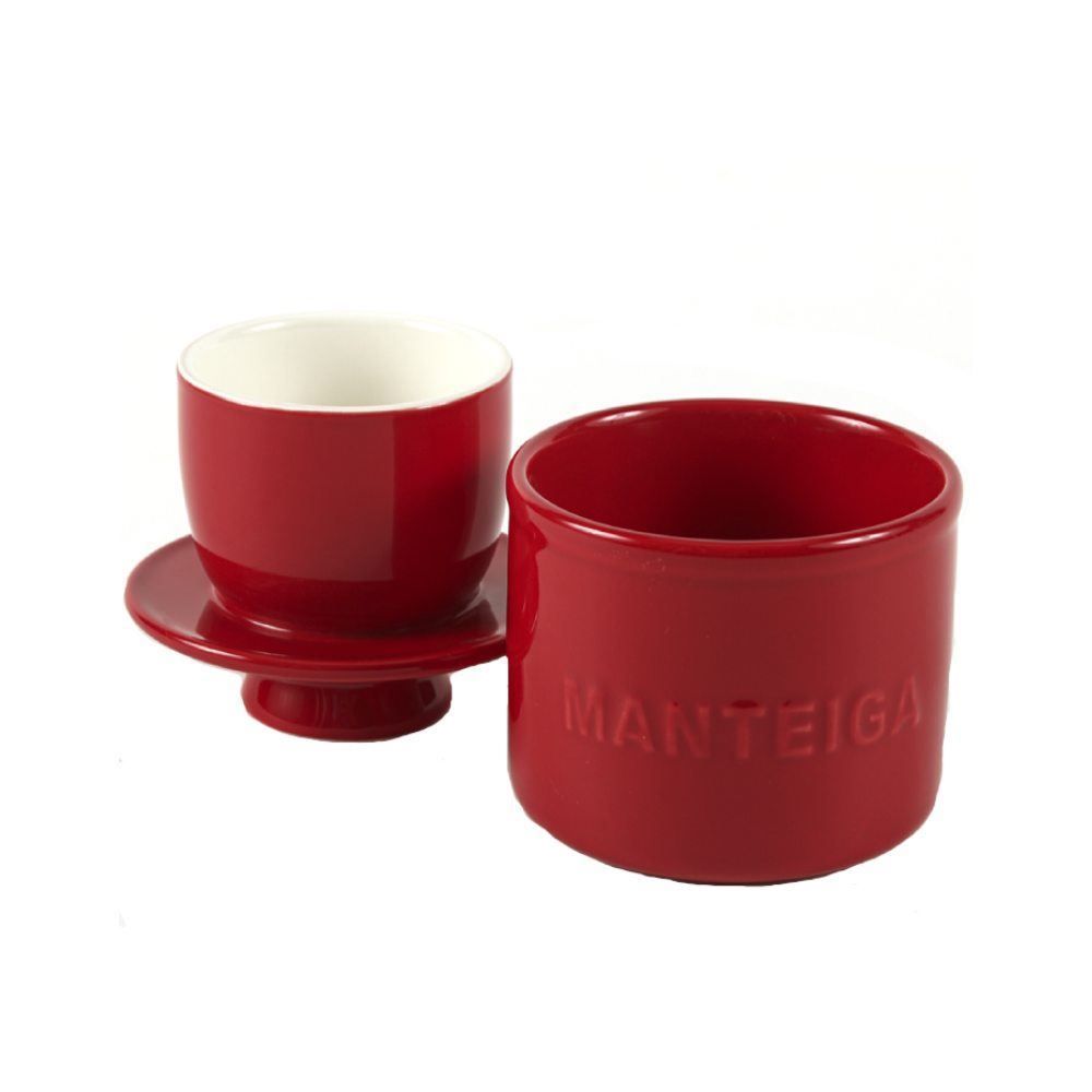 Manteigueira Francesa Havan Casa 130G - Vermelho