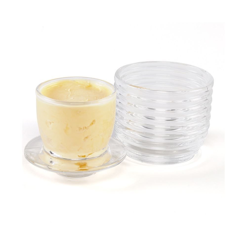 Manteigueira Francesa Vidro Colmeia Lyor - Transparente 