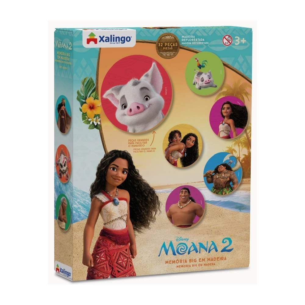 Jogo Da Memória Big Em Madeira Moana 2 Xalingo - 16509
