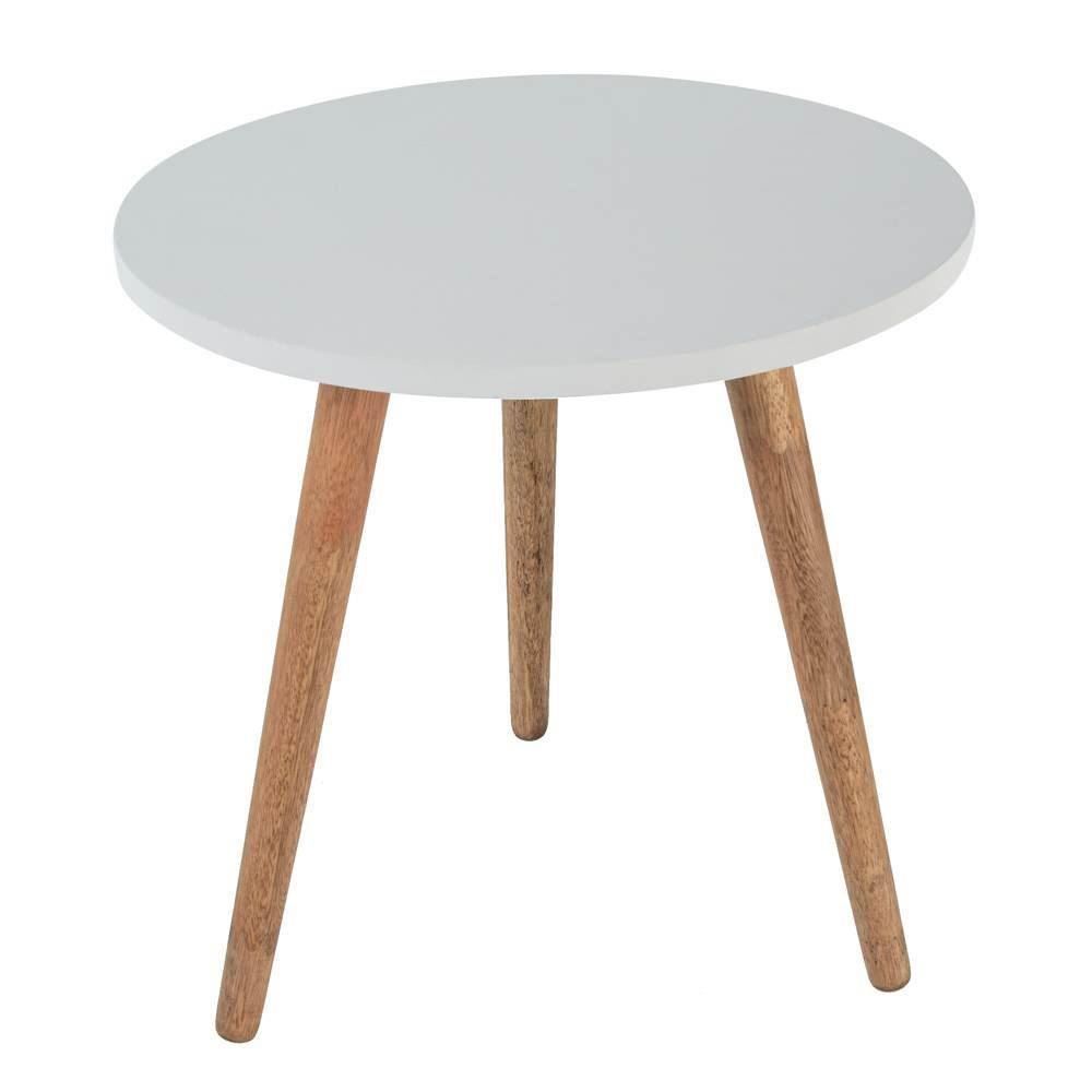 Mesa De Apoio Baixa Decorativa Havan Casa - Branco