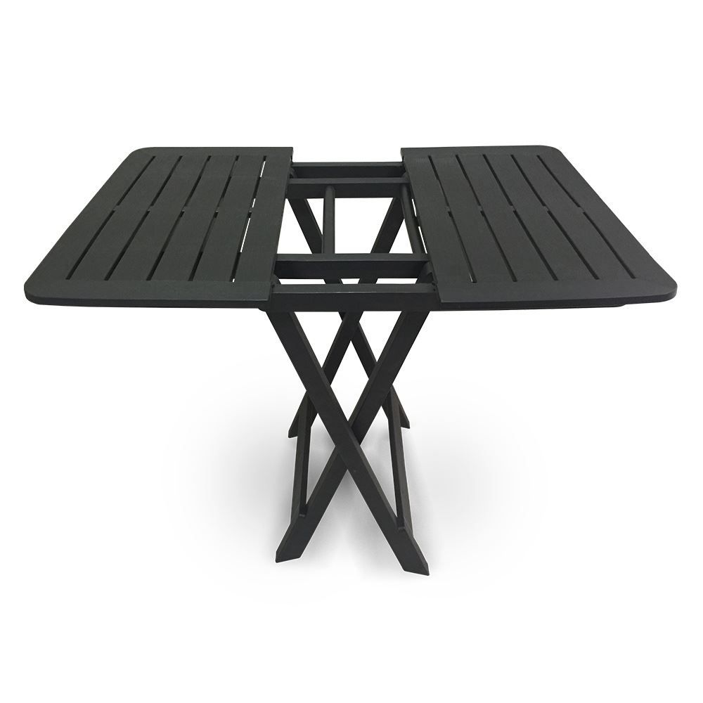 Mesa Plástica Dobrável Quadrada Preta Arqplast - Plástico