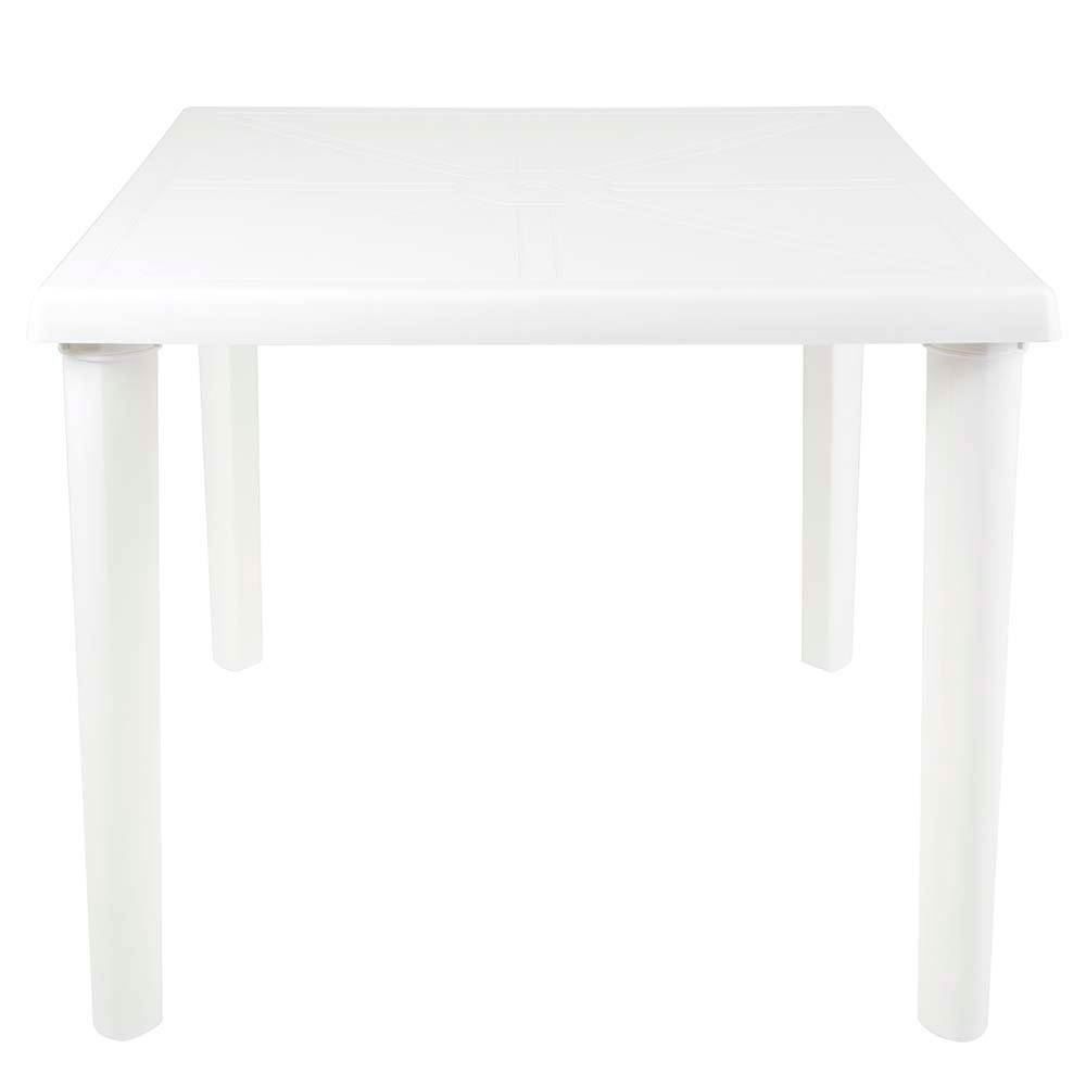 Mesa Plástica Quadrada Desmontável Mor - Branco