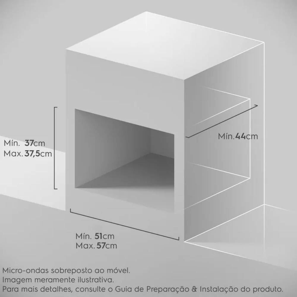 Micro-ondas de Embutir Continental 27 Litros Função Tira Odor