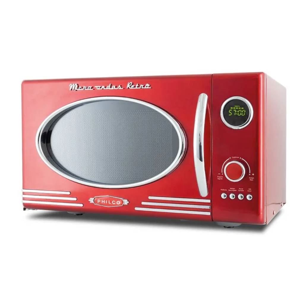 Micro-Ondas Philco 28 Litros Retrô Vermelho 1400W PMR28V