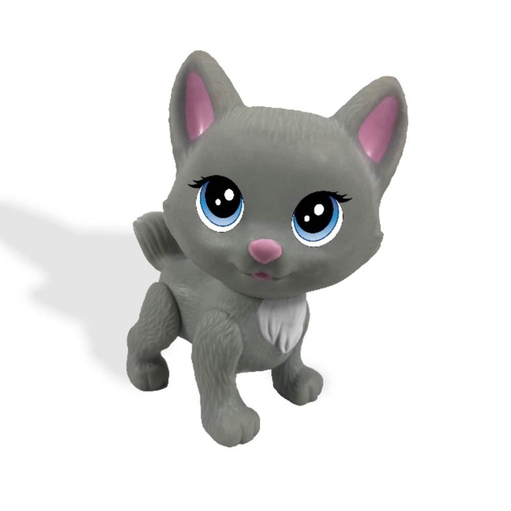 Mini Gata Cinza Pet Da Barbie Puppe - 1200