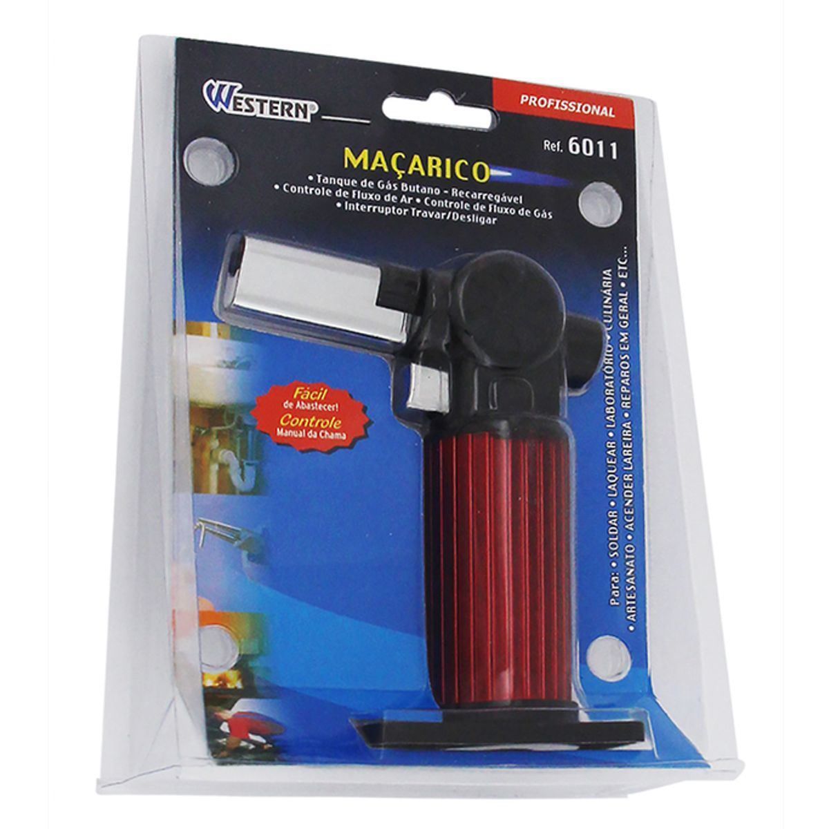 Mini Maçarico Portátil Recarregável 6011 Western - 6011