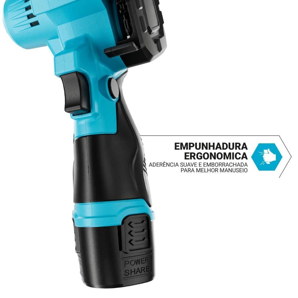 Mini Motosserra Philco Force Sabre 4" Bateria Lítio Pmm124 - Bivolt