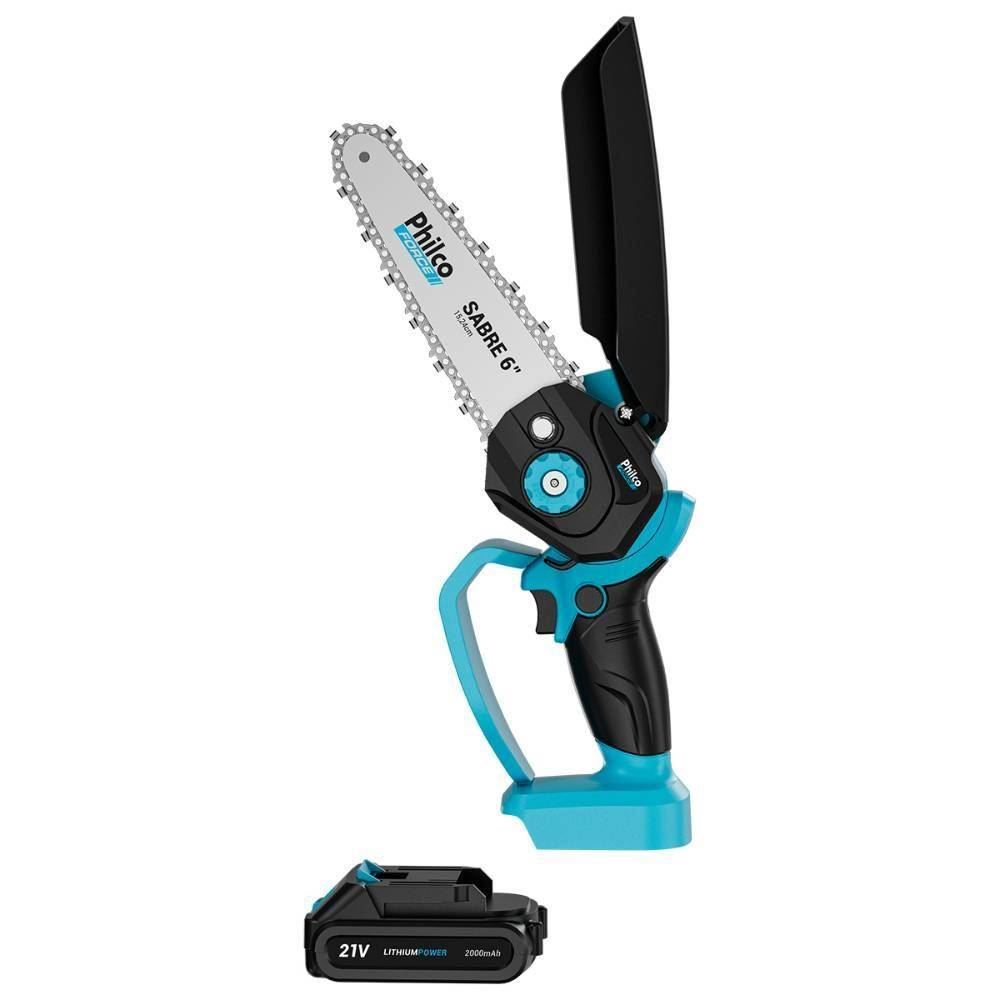 Mini Motosserra Philco Force Sabre 6" Bateria Lítio Pmm216 - Bivolt