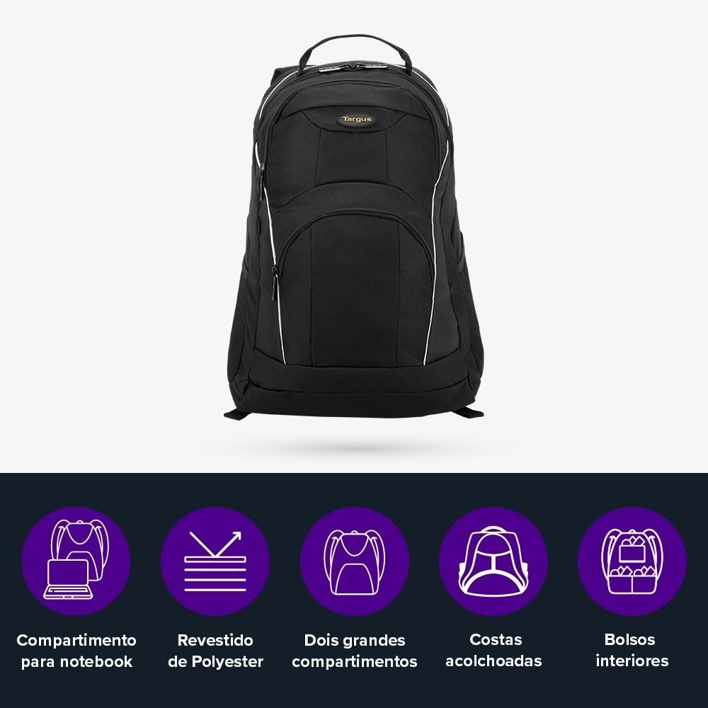 Mochila Notebook 15.6 Targus L Resistente A Água Acolchoado