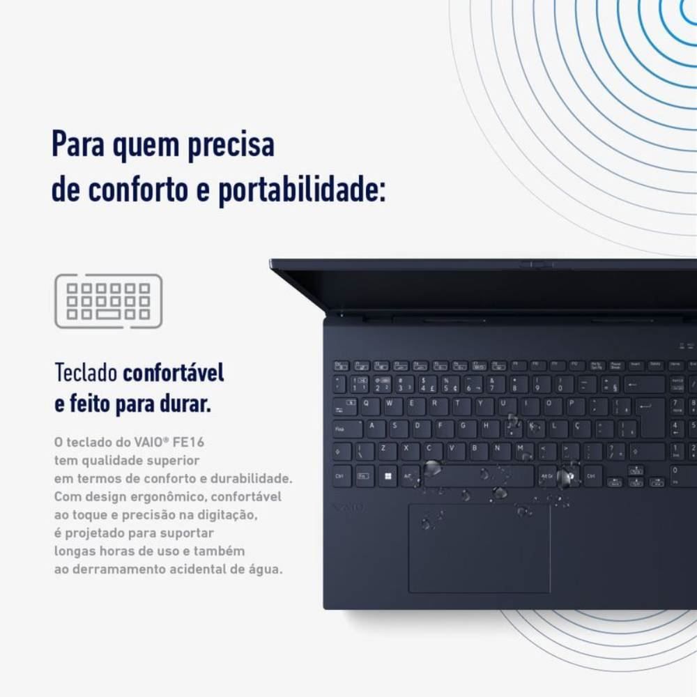 Notebook Vaio Fe 16 Amd Ryzen 5-5625U 16Gb 512Gb Ssd W11 - Bivolt
