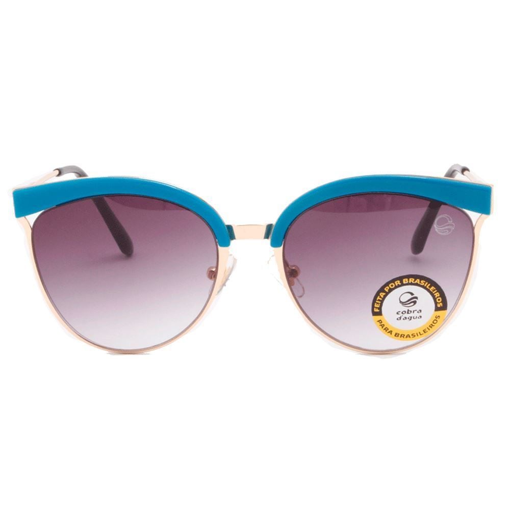 Óculos De Sol Feminino Redondo Degradê Cobra D'água  - DIVERSOS