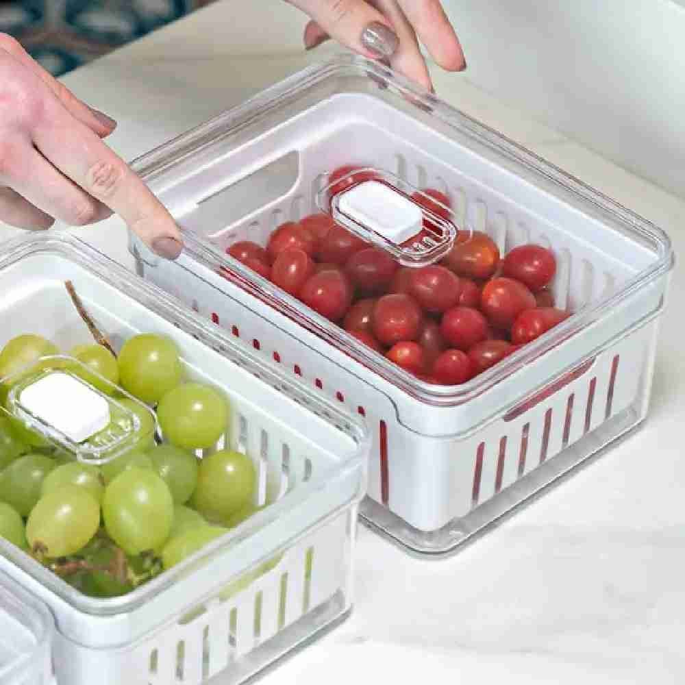 Organizador Com Cesto Clear Fresh Martiplast 2,2L - Transparente