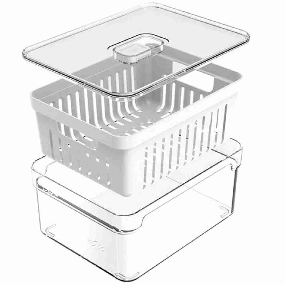 Organizador Com Cesto Clear Fresh Martiplast 2,2L - Transparente