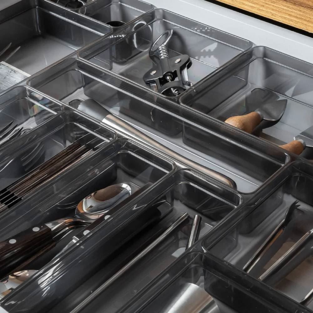 Organizador De Gavetas Clear Martiplast - Fumê