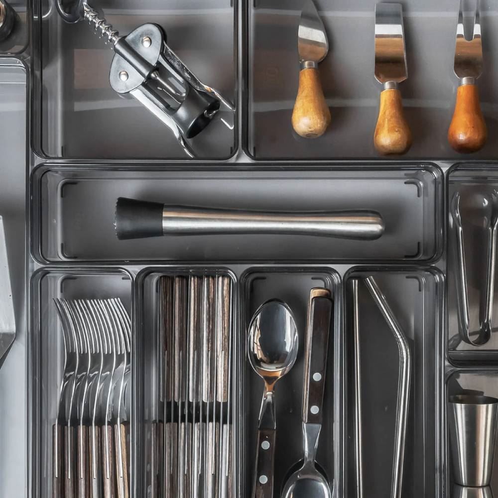 Organizador De Gavetas Clear Martiplast - Fumê