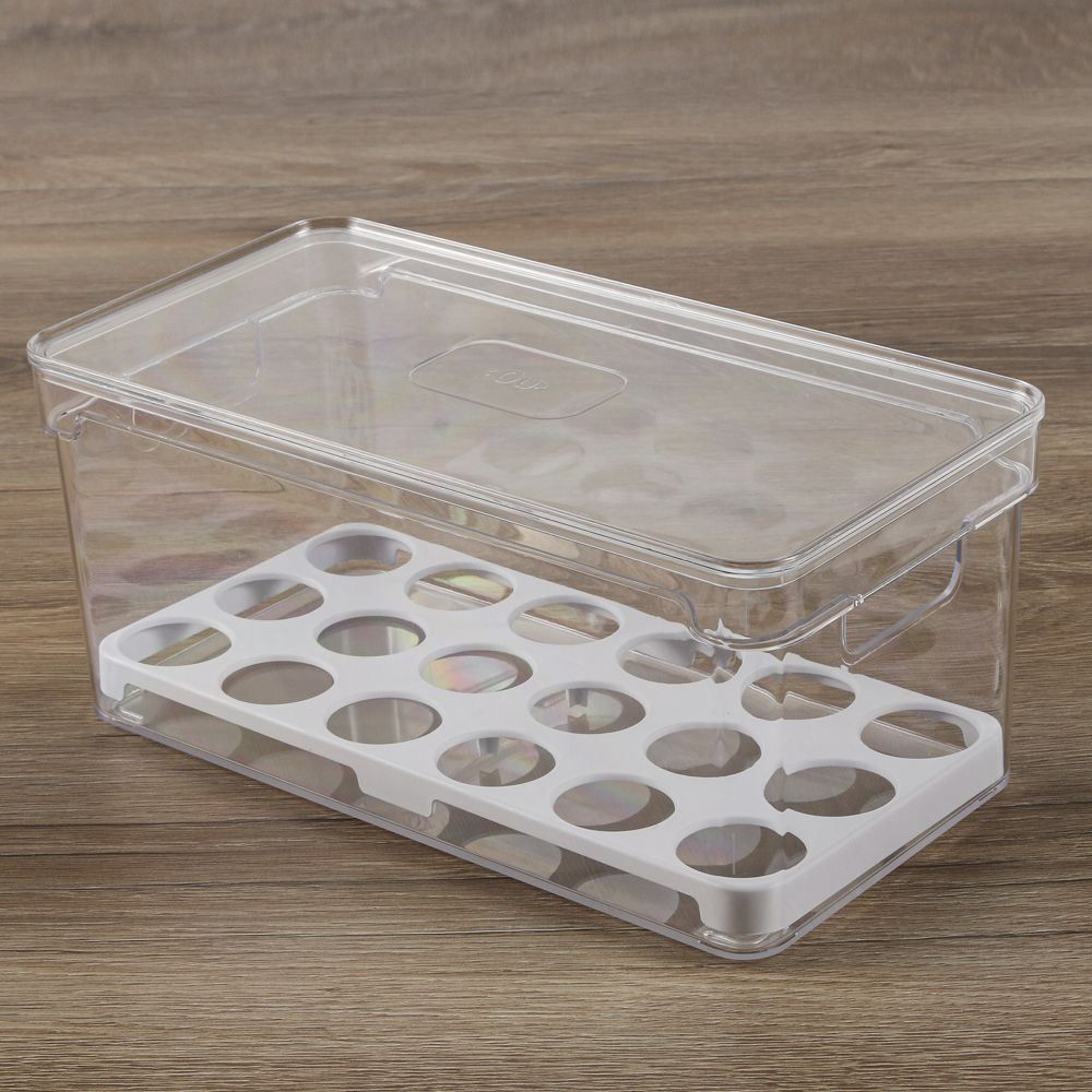 Organizador De Ovos Martiplast Ou Clear Fresh 36 Unidades - Transparente