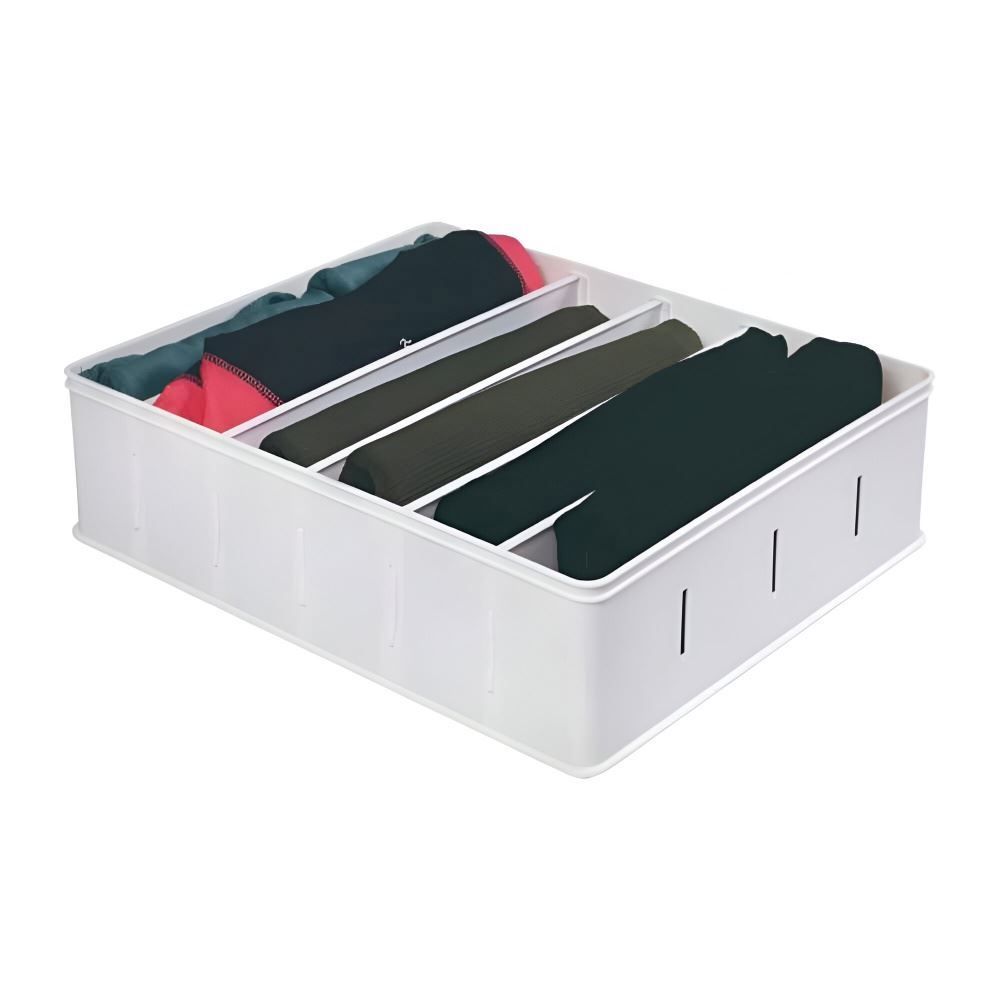 Organizador Encaixa Com 5 Divisórias Médias Plasútil - Branco