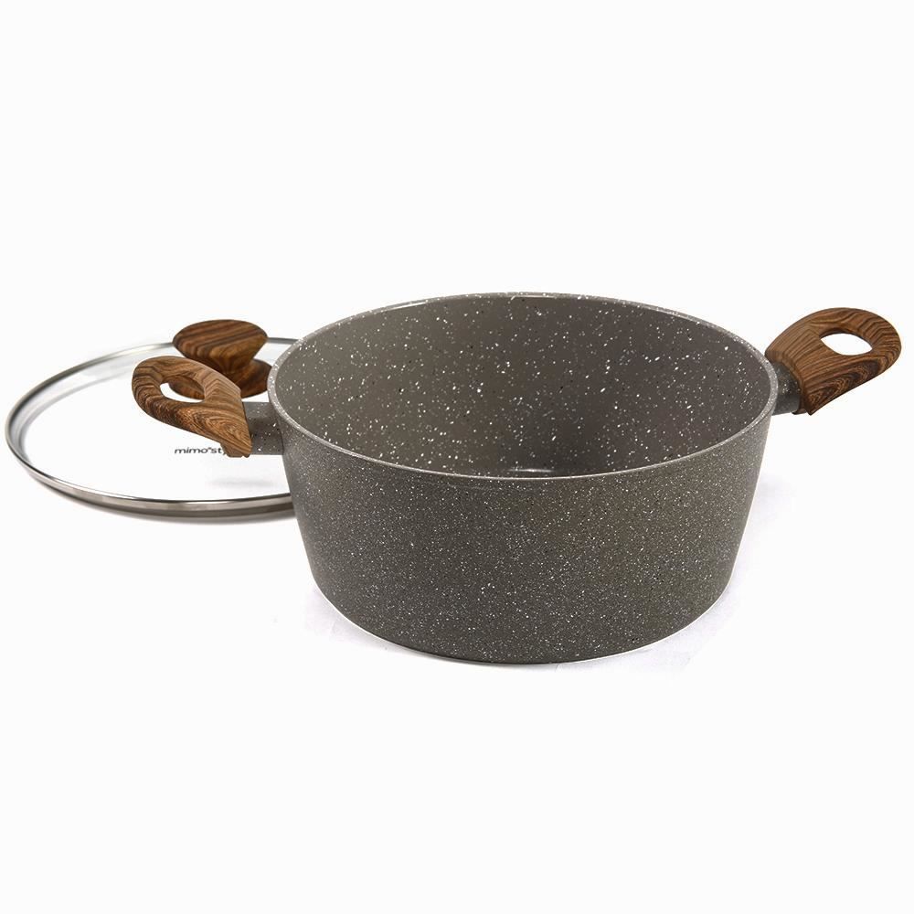 Panela Caçarola De Alumínio Com Revestimento Cerâmico Cook Grafito Mimo Style 3,8L - Grafite