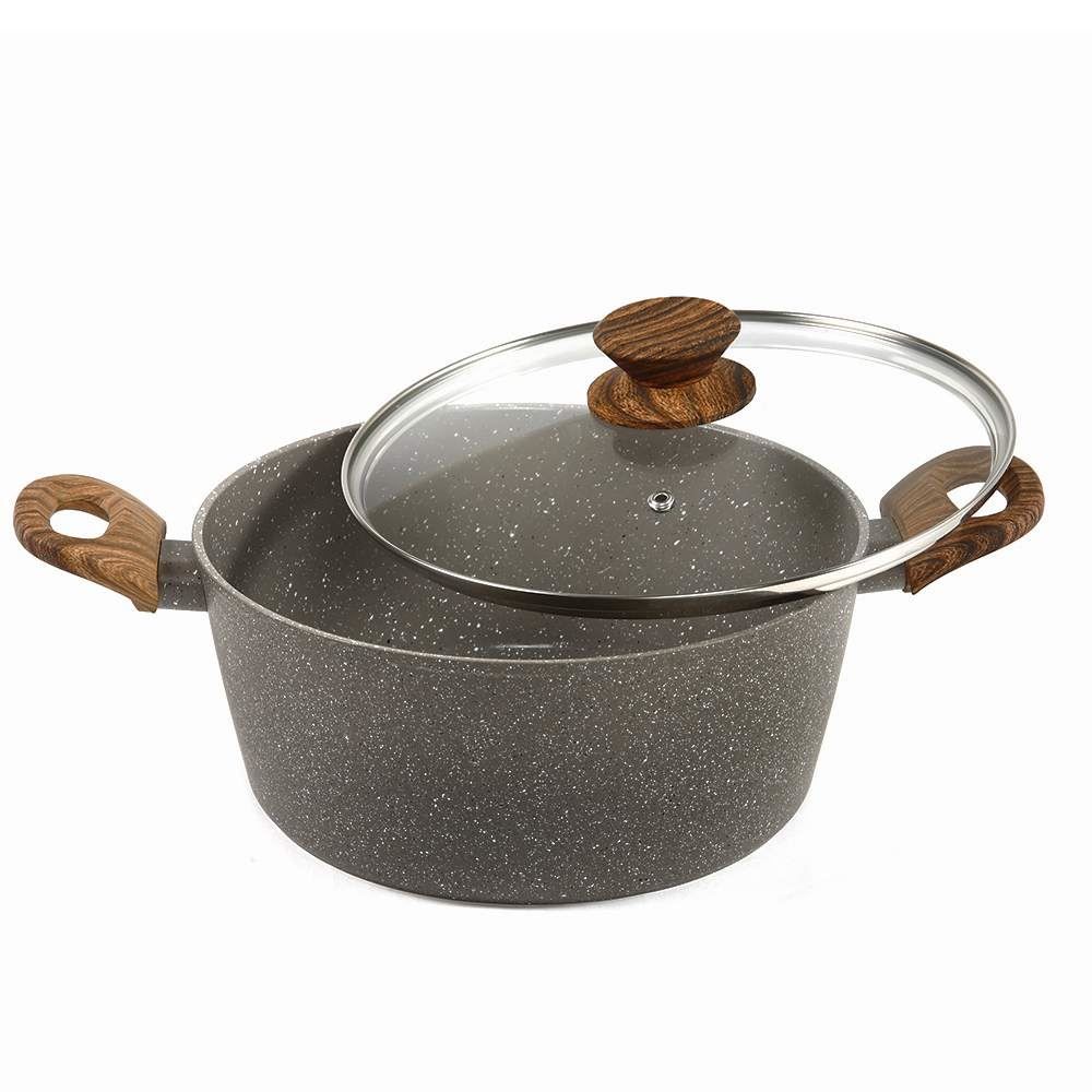 Panela Caçarola De Alumínio Com Revestimento Cerâmico Cook Grafito Mimo Style 3,8L - Grafite