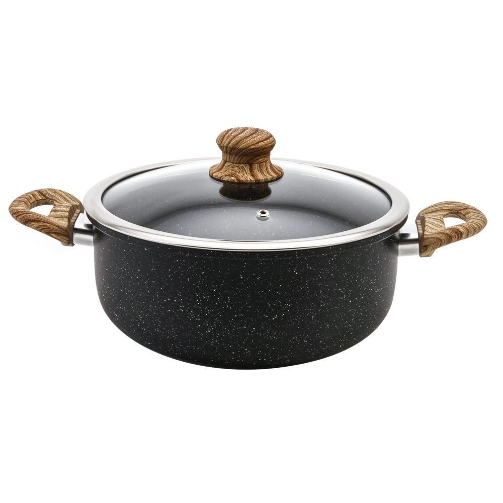 Panela Caçarola De Indução Com Revestimento Cerâmico Granilite Wolff 3,5 Litros - Preto