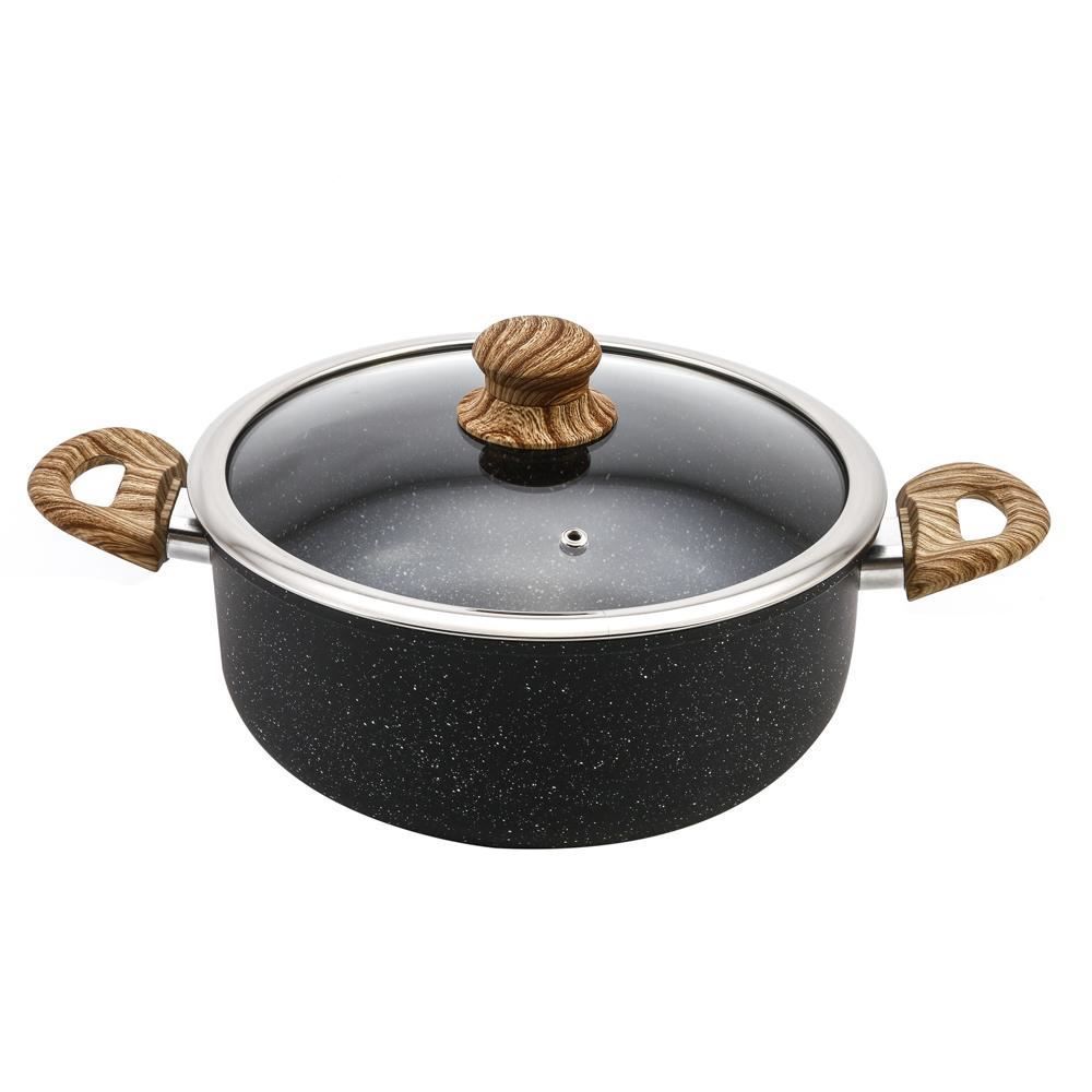 Panela Caçarola De Indução Com Revestimento Cerâmico Granilite Wolff 3,5 Litros - Preto