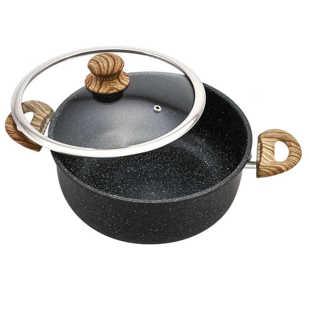 Panela Caçarola De Indução Com Revestimento Cerâmico Granilite Wolff 3,5 Litros - Preto