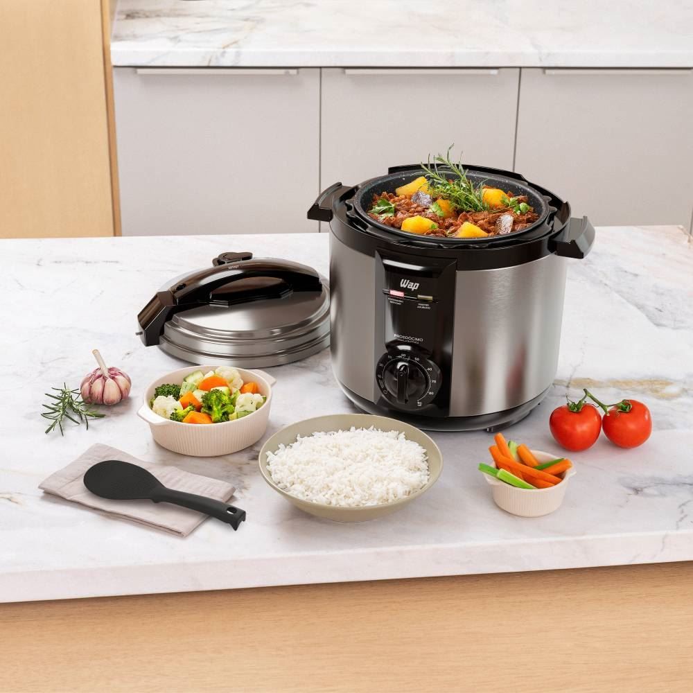 Panela de Pressão Elétrica WAP 900W 5 Litros Inox WPPE2