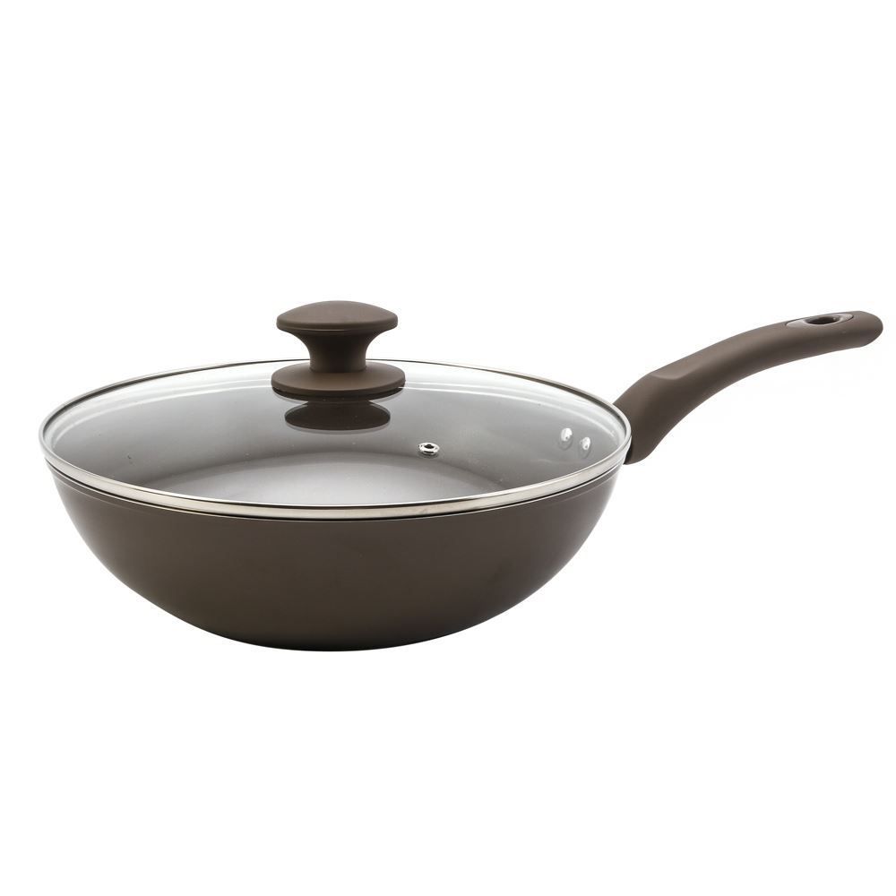 Panela Wok Com Tampa De Alumínio Indução Optima Havan Casa 3,5 L - Camurça