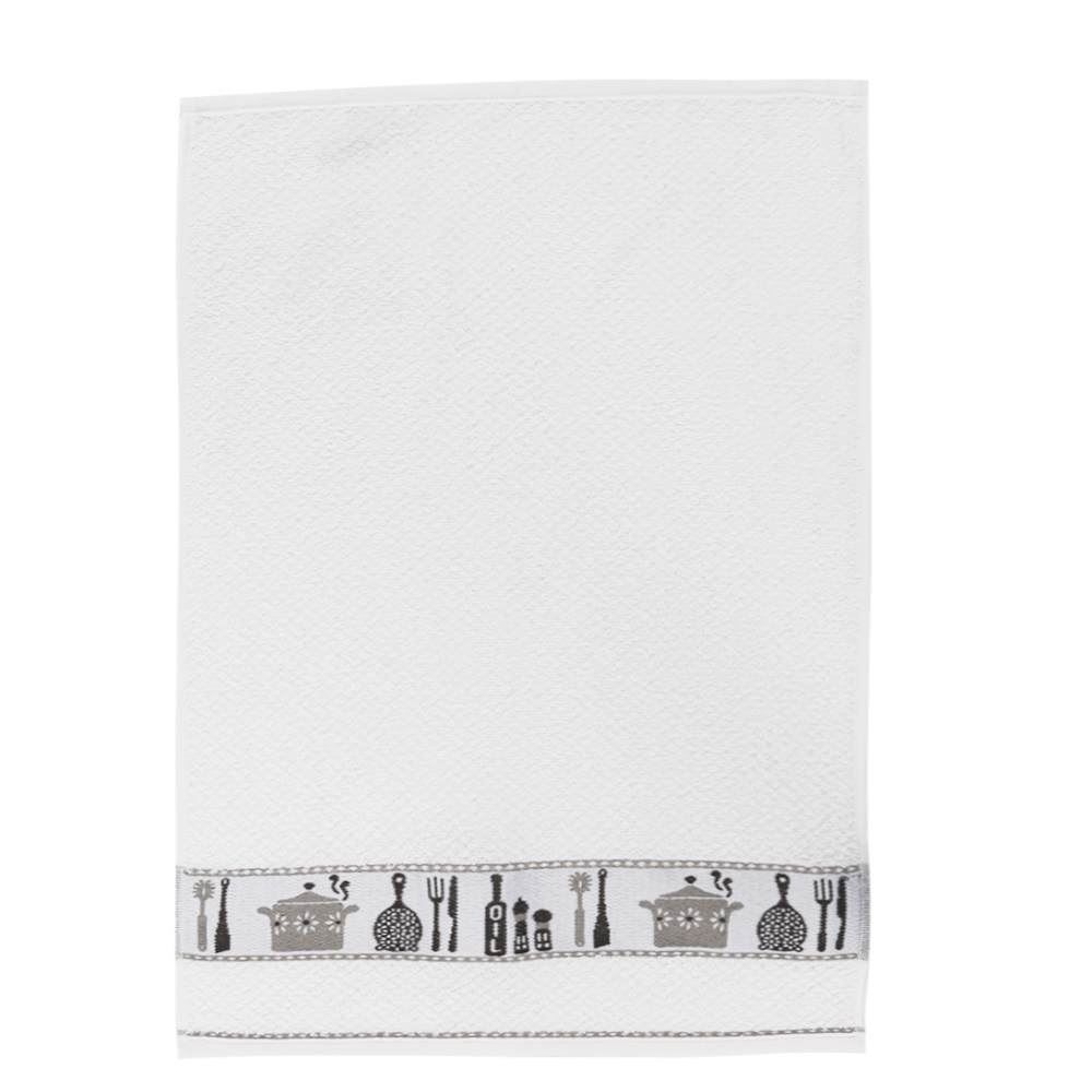 Pano De Copa 100% Algodão Gourmet Havan Casa 1 Pç - Panela Cinza