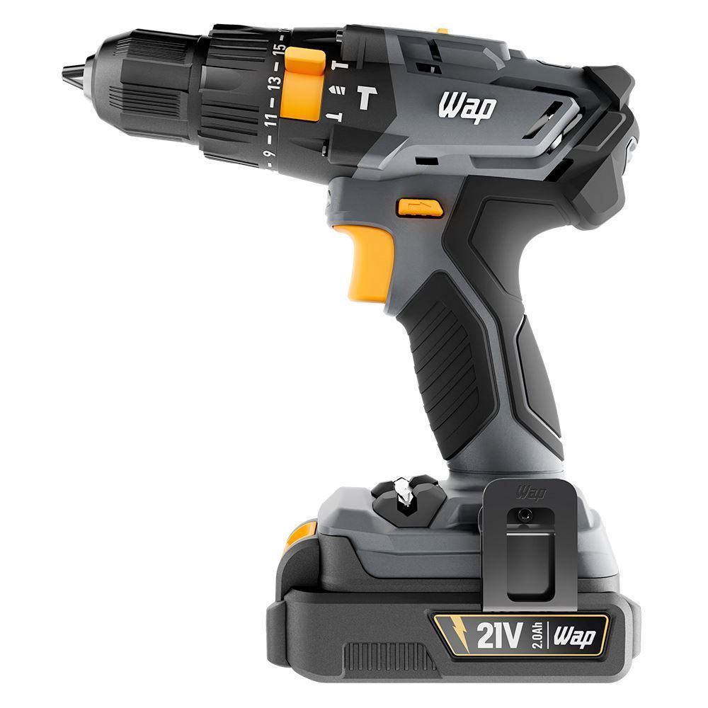 Parafusadeira E Furadeira Com Impacto Wap 3/8" Bateria 21V K21id01 - Bivolt