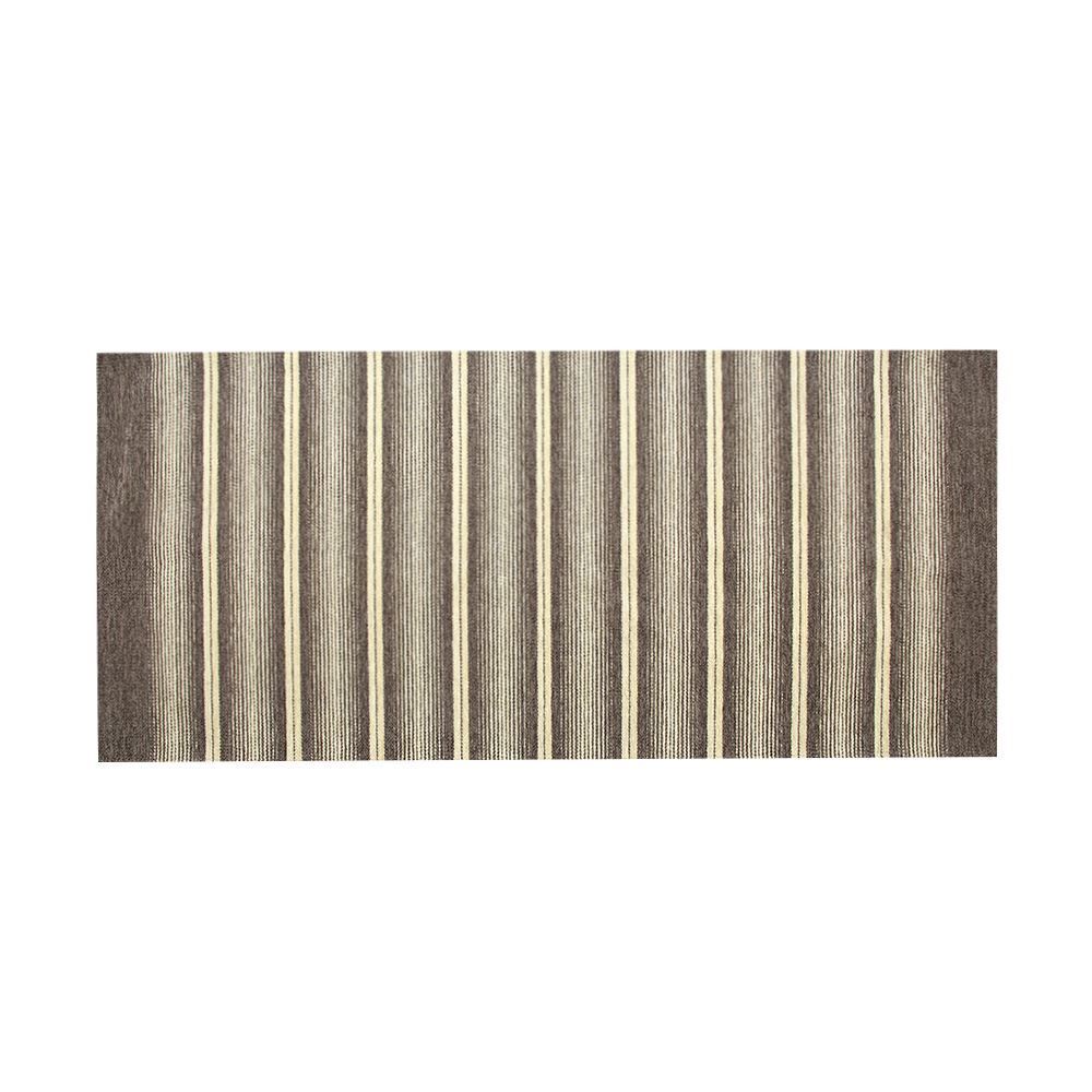 Tapete Para Quarto Ou Sala Chenile 75X160 Cm Havan Casa - Listras Bege E Marrom