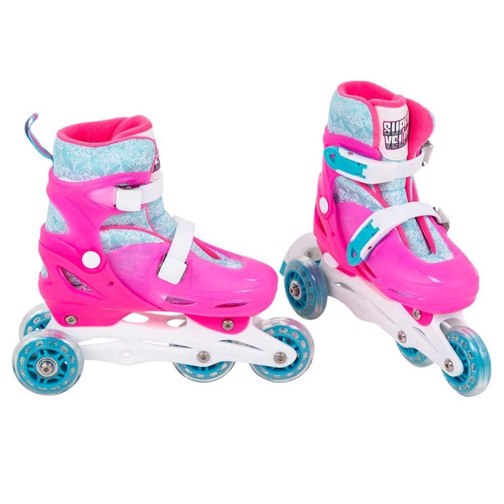 Patins 2 Em 1 Rosa 32 A 35 Com Acessórios Havan Toys - HBR0430