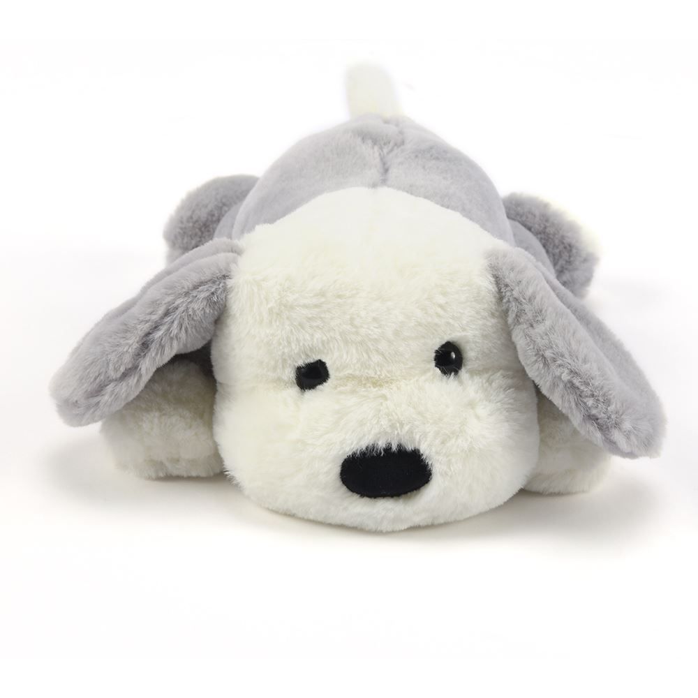 Pelúcia Cachorro Deitado Cinza 20 Cm Havan Toys - HBR0463