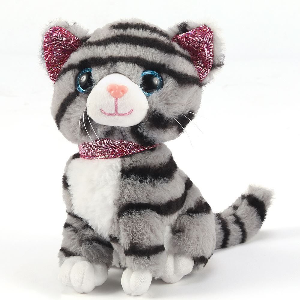 Pelúcia Gato Sentado Cinza 18 Cm Havan Toys - HBR0466