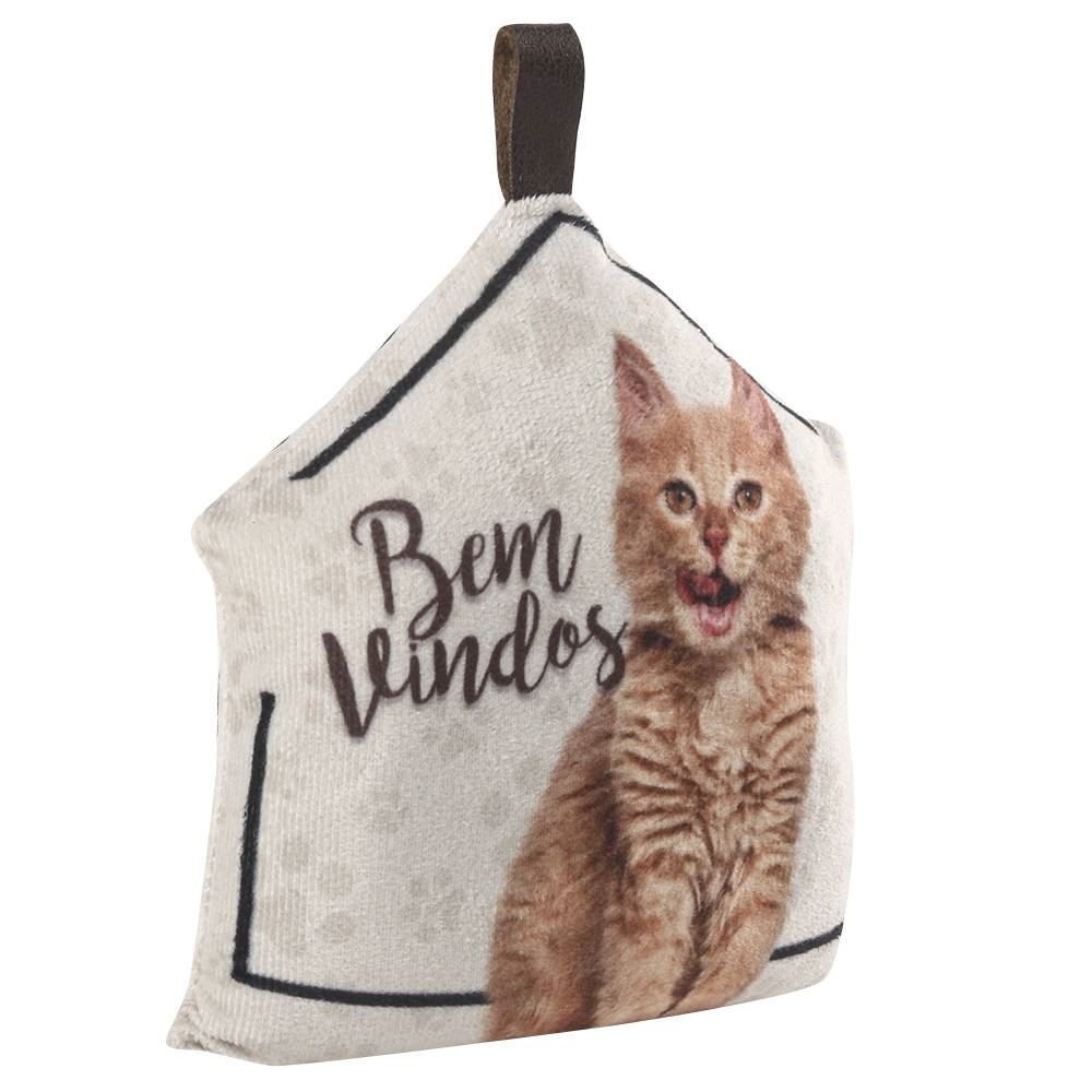 Peso De Porta Decorativo Havan Casa - Bem Vindo Gato