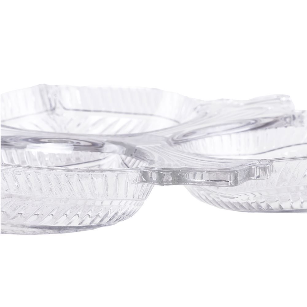 Petisqueira Com 3 Divisórias Vintage Lyor - Cristal