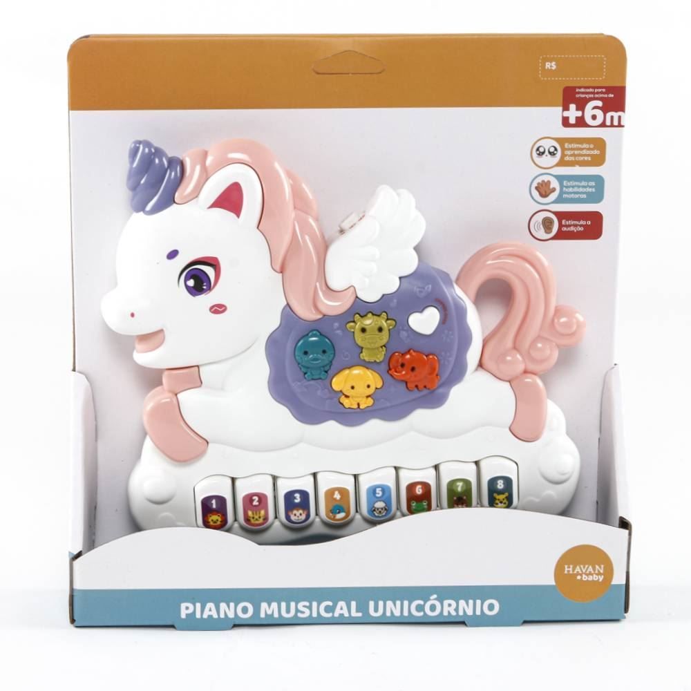 Piano Musical Unicórnio Havan Toys - HBR0722