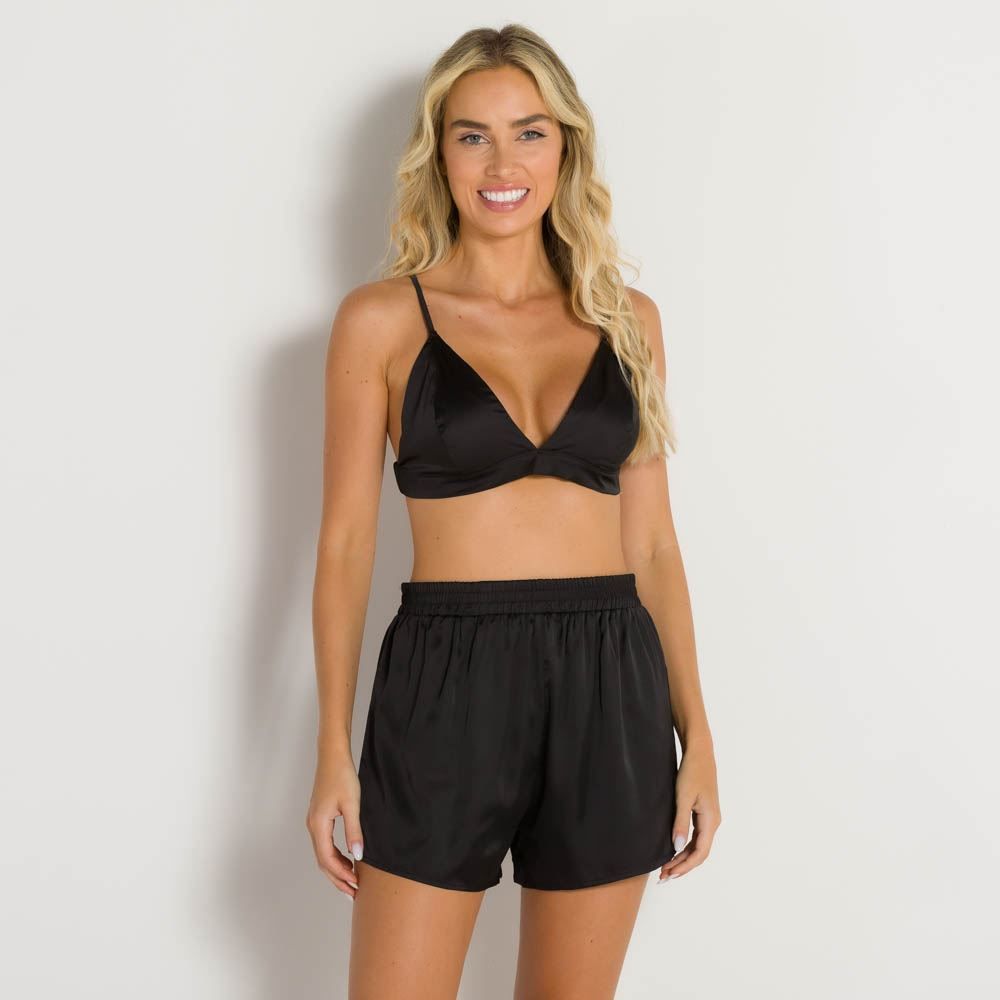 Pijama Feminino De Cetim Trijunto Camila Moretti