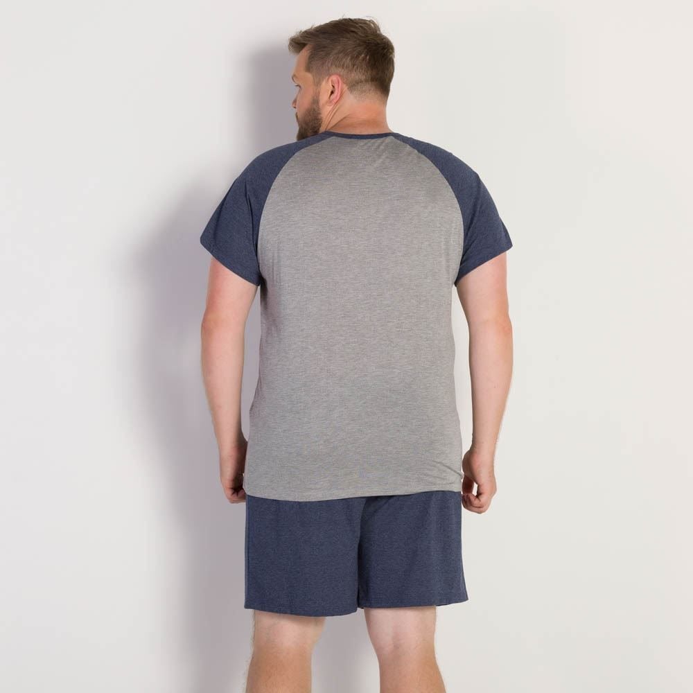 Pijama Masculino Mangas Raglan Marc Alain Plus